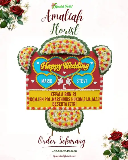 Papan Bunga Pernikahan Pijor Koling